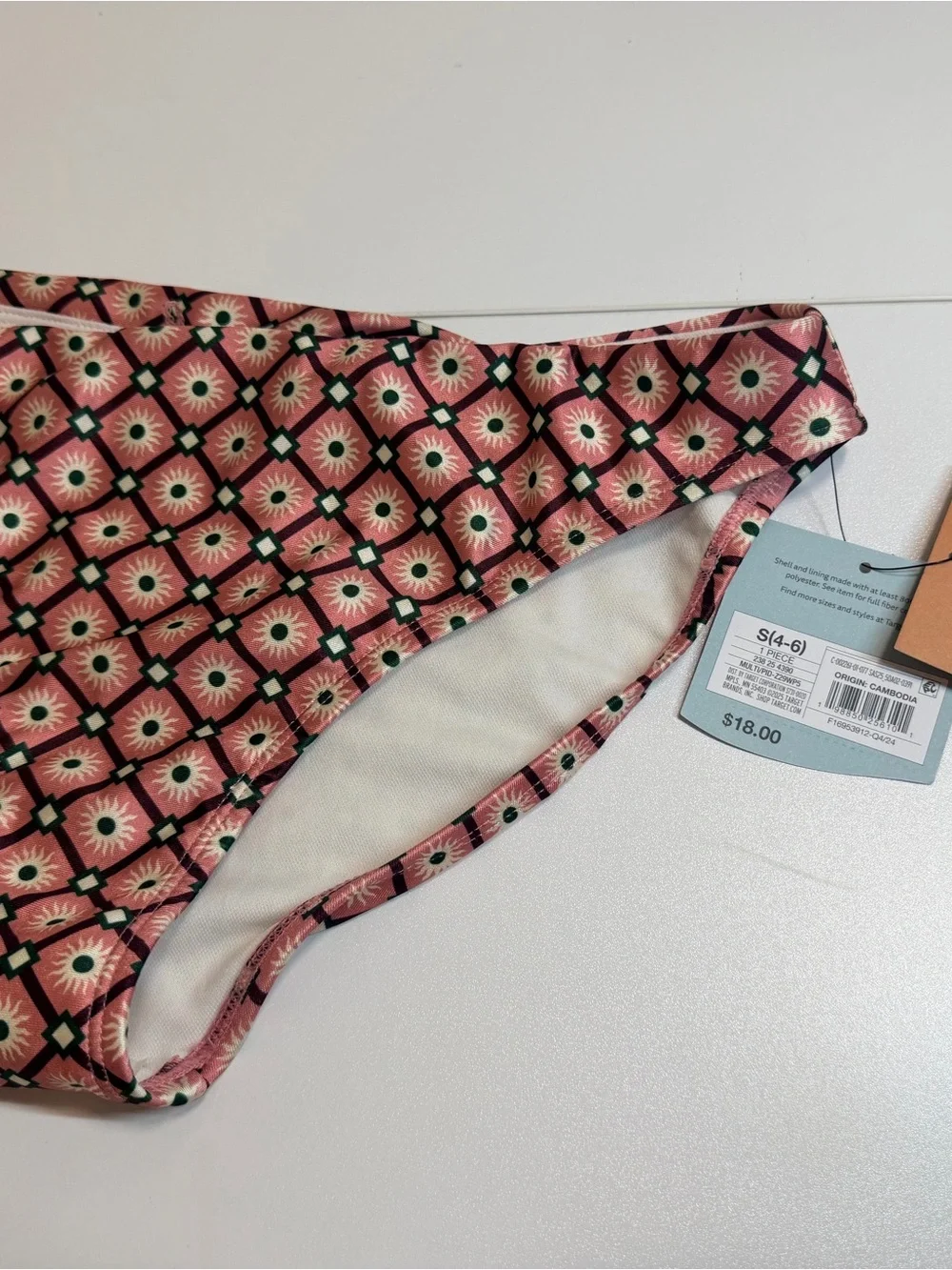 Shade & Shore Pink Geometric Underwire Bikini Set